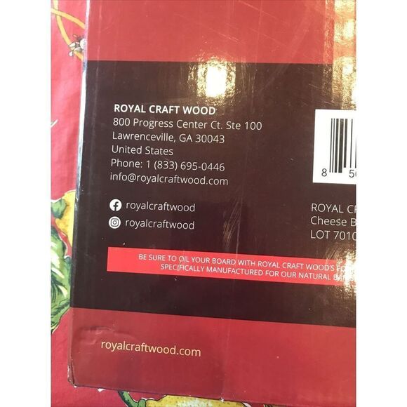 NEW ROYAL CRAFT WOOD Size XL Cheese Board 4 Piece Stainless Steel Cutlery Set - Picture 7 of 9